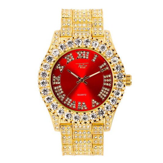 Urban Iced Out 44mm Metal Band Watch - 8719D-MB