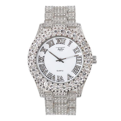 Urban Iced Out 44mm Metal Band Watch - 8719D-MB