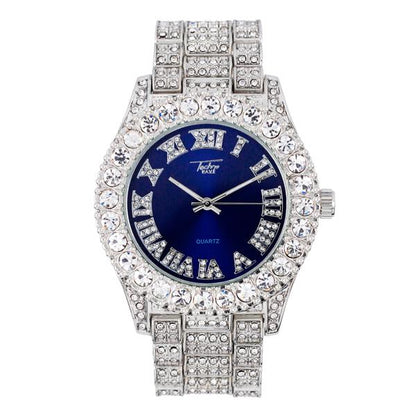 Urban Iced Out 44mm Metal Band Watch - 8719D-MB