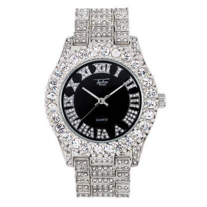 Urban Iced Out 44mm Metal Band Watch - 8719D-MB