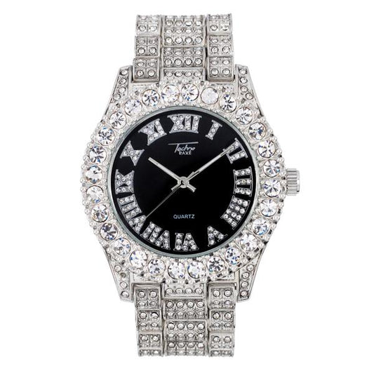 Urban Iced Out 44mm Metal Band Watch - 8719D-MB
