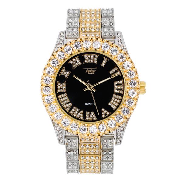 Urban Iced Out 44mm Metal Band Watch - 8719D-MB