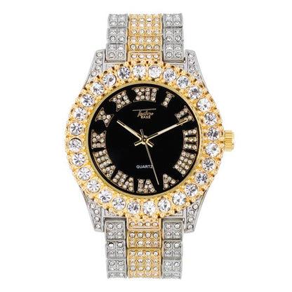 Urban Iced Out 44mm Metal Band Watch - 8719D-MB