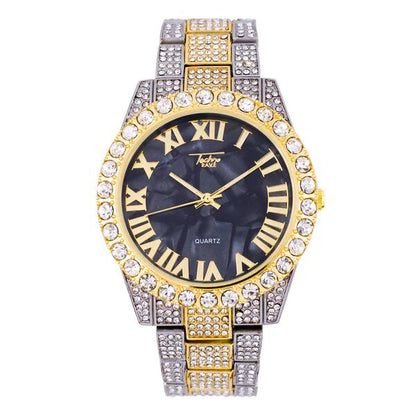 Urban Iced Out 44mm Metal Band Watch - 9034D-MB