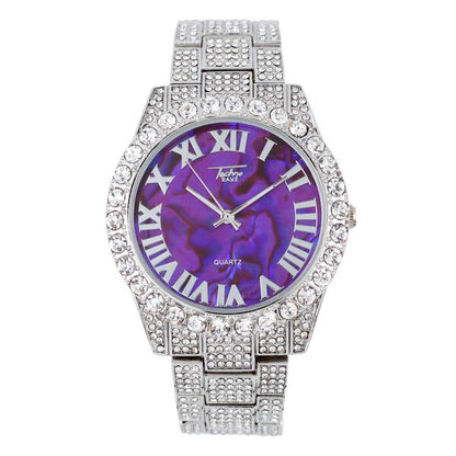 Urban Iced Out 44mm Metal Band Watch - 9034D-MB