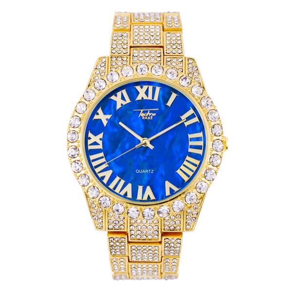 Urban Iced Out 44mm Metal Band Watch - 9034D-MB