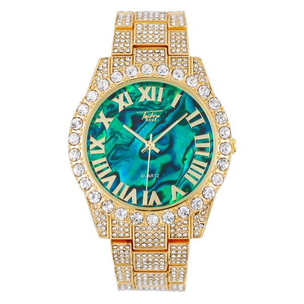 Urban Iced Out 44mm Metal Band Watch - 9034D-MB