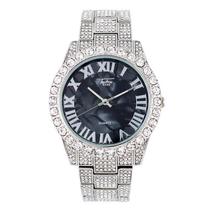 Urban Iced Out 44mm Metal Band Watch - 9034D-MB
