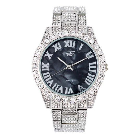 Urban Iced Out 44mm Metal Band Watch - 9034D-MB