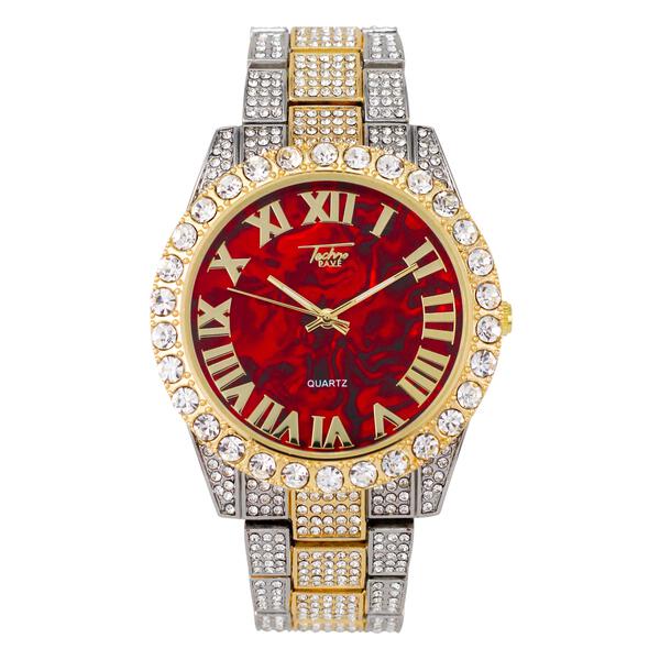 Urban Iced Out 44mm Metal Band Watch - 9034D-MB