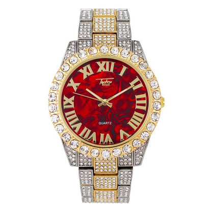 Urban Iced Out 44mm Metal Band Watch - 9034D-MB