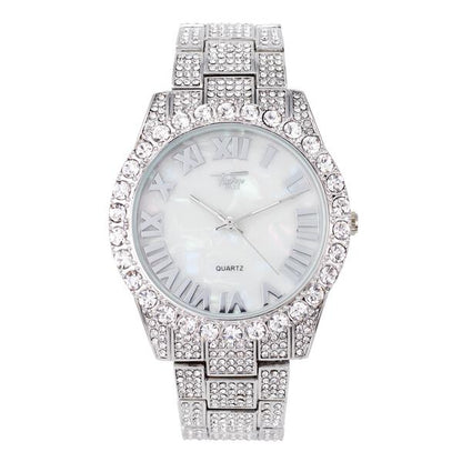 Urban Iced Out 44mm Metal Band Watch - 9034D-MB
