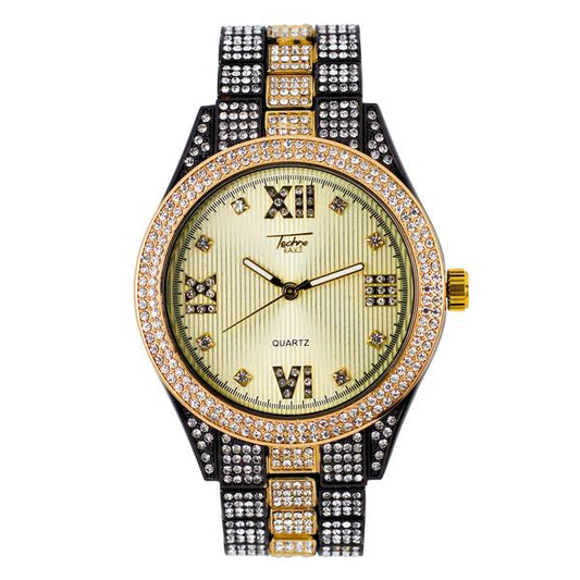 Urban Iced Out  Metal Band Watch  - 9120C-MB