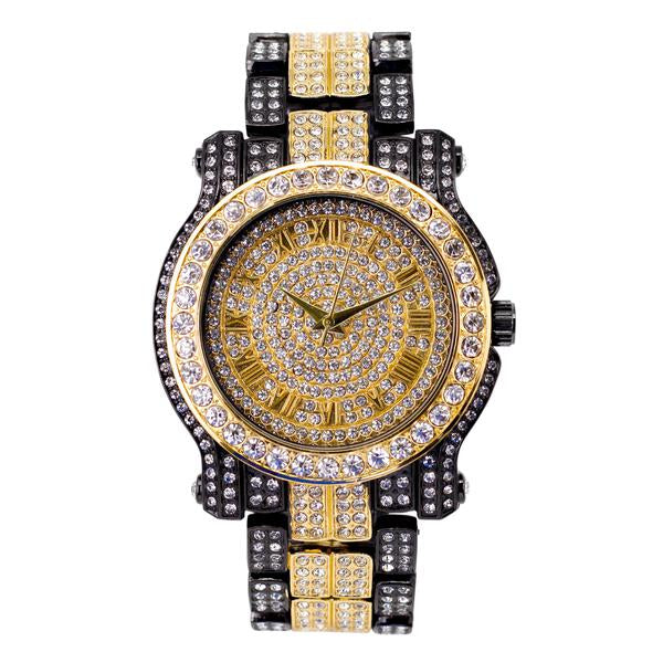Urban Iced Out 44mm Metal Band Watch - 7341-MB