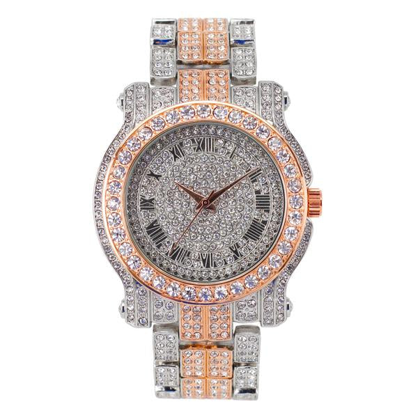 Urban Iced Out 44mm Metal Band Watch - 7341-MB