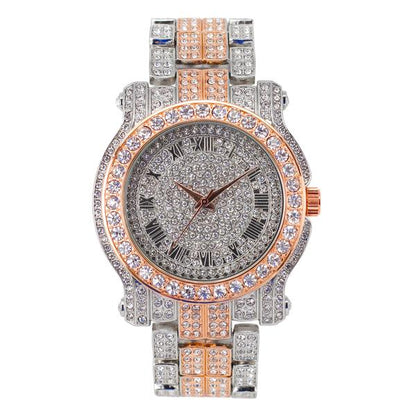 Urban Iced Out 44mm Metal Band Watch - 7341-MB