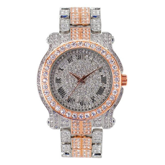 Urban Iced Out 44mm Metal Band Watch - 7341-MB
