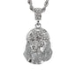 Iced Medium Jesus Pendant with 4mm Rope Chain 24" - HC-7008*