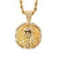 Iced Large Jesus Pendant with 8mm Rope Chain 24" - HC-5036**