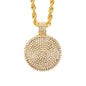 Iced Large Tag Pendant with 8mm Rope Chain 24" - HC-5076**