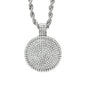 Iced Large Tag Pendant with 8mm Rope Chain 24" - HC-5076**