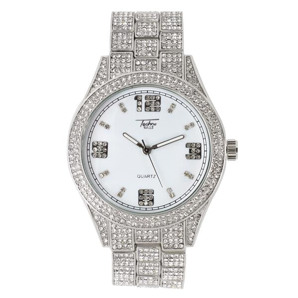 Urban Iced Out 44mm Metal Band Watch - 9120B-MB