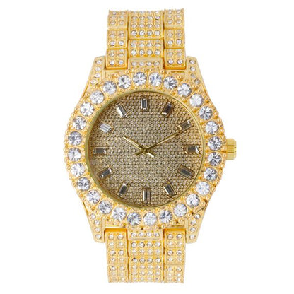 Urban Iced Out 44mm Metal Band Watch - 8719E-MB
