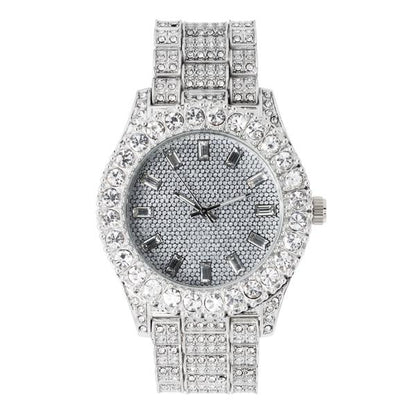 Urban Iced Out 44mm Metal Band Watch - 8719E-MB