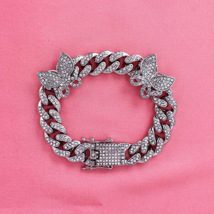 12mm Butterfly Cuban Bracelet - HSCH-412-75-B