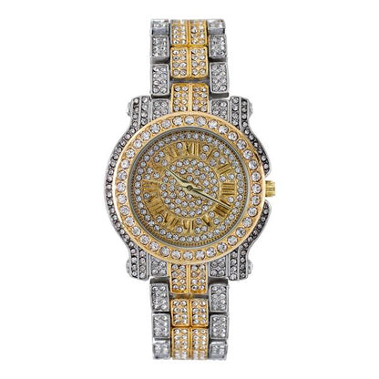 Ladies Iced-Out 35mm Metal Band Watch - 7341L-MB