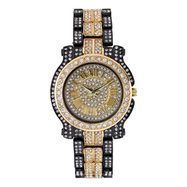 Ladies Iced-Out 35mm Metal Band Watch - 7341L-MB