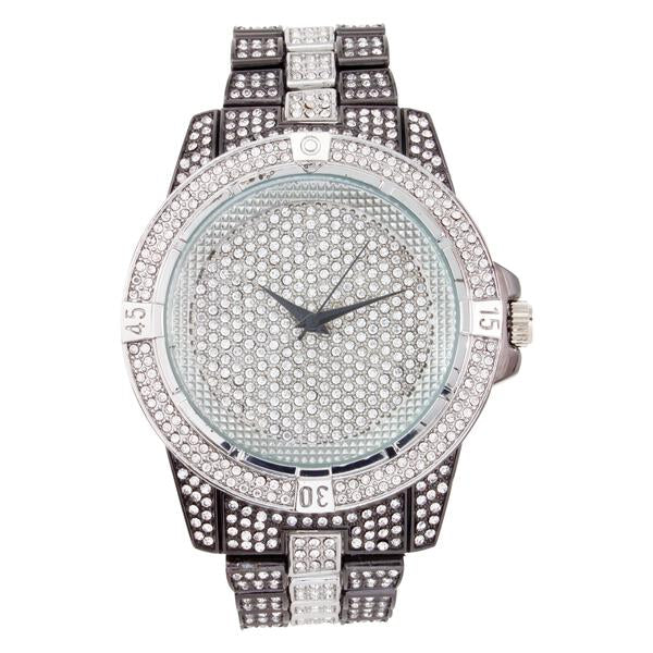 Urban Iced Out 48mm Metal Band Watch - 7754-MB