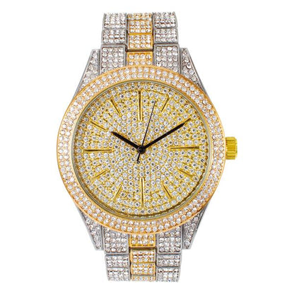 Urban Iced Out 44mm Metal Band Watch - 8798-MB