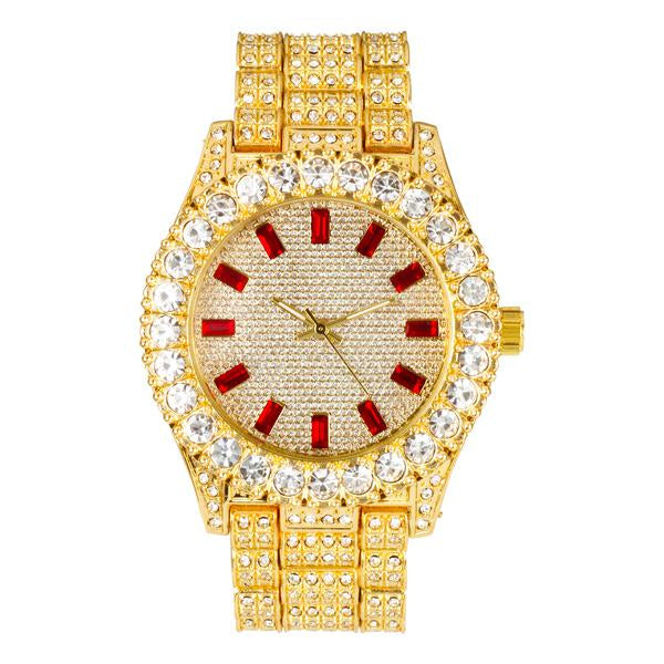Urban Iced Out 44mm Metal Band Watch - 8719E-MB