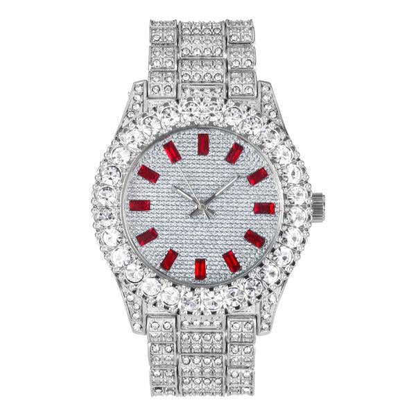 Urban Iced Out 44mm Metal Band Watch - 8719E-MB
