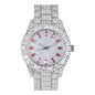 Ladies Iced-Out 44mm Metal Band Watch - 8719EL-MB