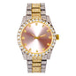 Ladies Iced-Out 42mm Metal Band Watch - 9478B-MB