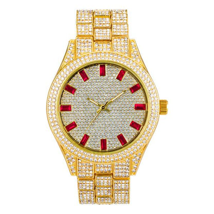 Urban Iced Out 44mm Metal Band Watch - 9120F-MB