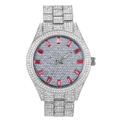 Urban Iced Out 44mm Metal Band Watch - 9120F-MB