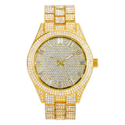 Urban Iced Out 44mm Metal Band Watch - 9120F-MB