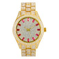 Ladies Iced-Out 44mm Metal Band Watch - 9120F-MB