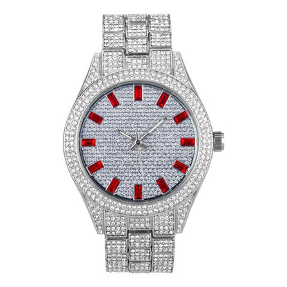 Urban Iced Out 44mm Metal Band Watch - 9120F-MB