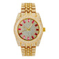 Ladies Iced-Out 42mm Metal Band Watch - 9480B-MB