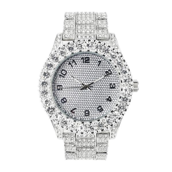 Urban Iced Out 44mm Metal Band Watch - 8719N-MB