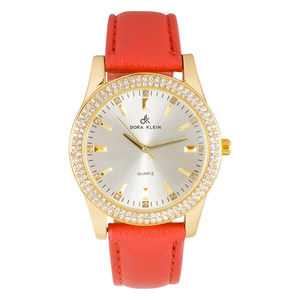 Ladies Leather Band 45mm Watch - 7697DK