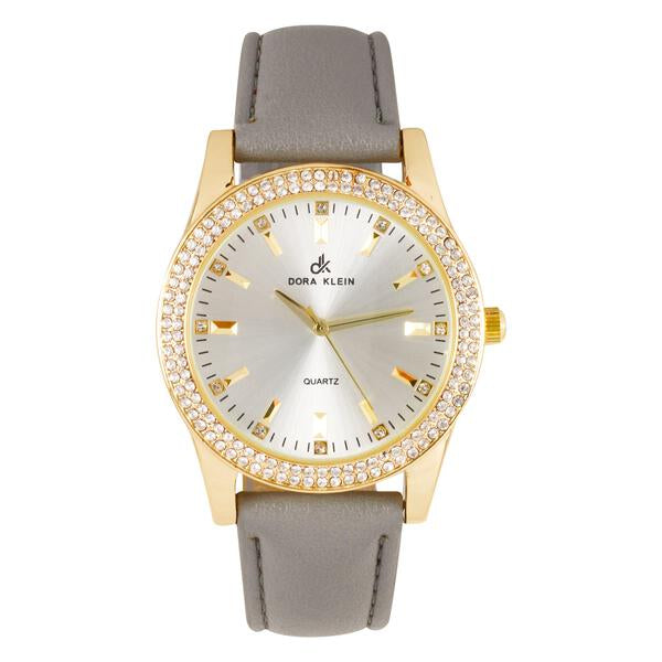 Ladies Leather Band 45mm Watch - 7697DK