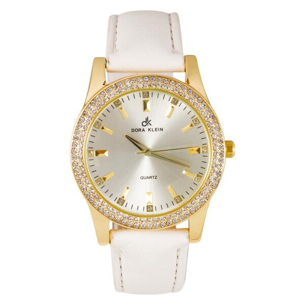 Ladies Leather Band 45mm Watch - 7697DK