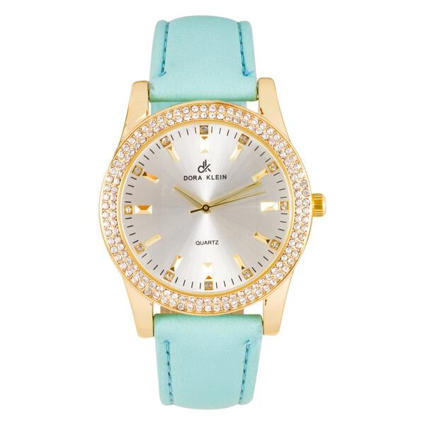 Ladies Leather Band 45mm Watch - 7697DK
