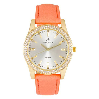 Ladies Leather Band 45mm Watch - 7697DK