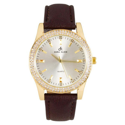 Ladies Leather Band 45mm Watch - 7697DK